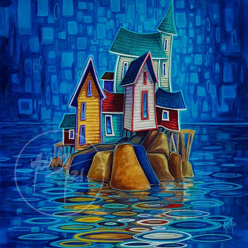 A Small Town by Newfoundland artist Adam Young