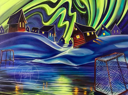 Hockey Night by Newfoundland artist Adam Young
