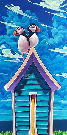 On The Roof - Puffin by Newfoundland artist Adam Young
