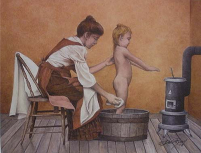 Bedtime Bath by Newfoundland artist Dale Ryan