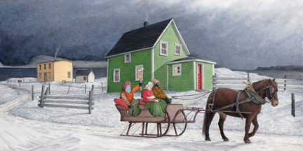 Mummer's Sleigh Ride by Newfoundland artist Dale Ryan