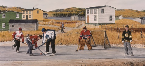 Road Hockey by Newfoundland artist Dale Ryan
