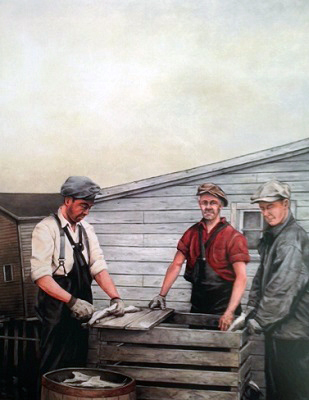 Teaching the Trade by Newfoundland artist Dale Ryan