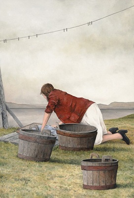 Wash Day by Newfoundland artist Dale Ryan
