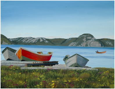 Cox's Cove by Newfoundland artist Linda Reeves