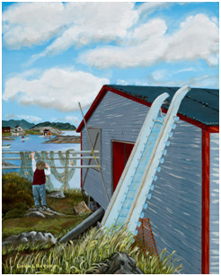 Daddy's Helper by Newfoundland artist Linda Reeves